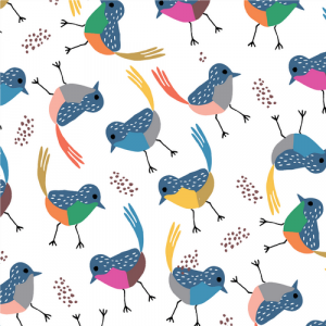 birds tosses repeat pattern