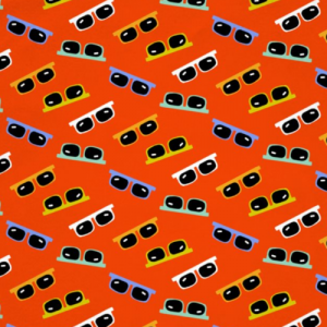 sun glasses repeat pattern red black