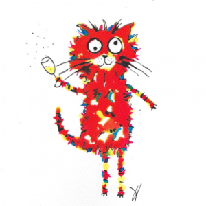 party cat, cat illustration