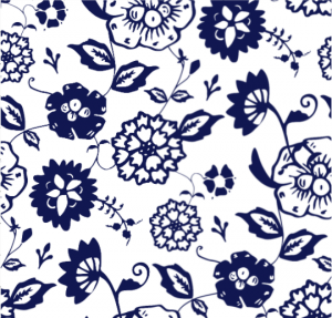 Blue-floral-half-drop-on-white