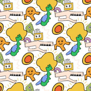 Doodle-pattern-repeat-colours-on-white