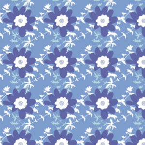 floral repeat pattern purple and blue