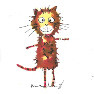 brown cat illustration