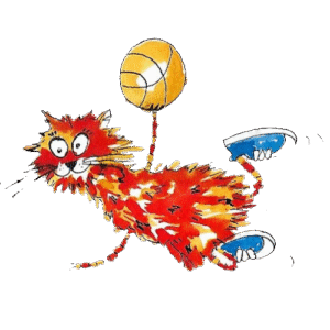 sporty cat illustration